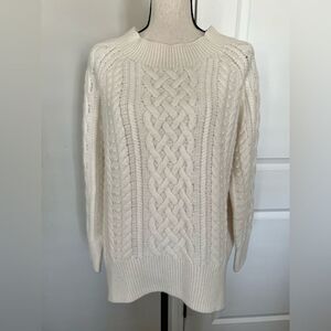 Vince Cream Cable Knit Sweater Small